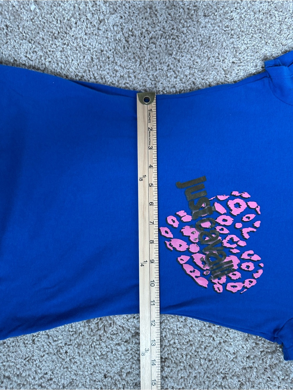 Just Cavalli Blue Heart Graphic Tee - Picture 7 of 9